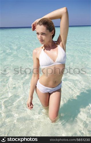 Woman Enjoying Beach Holiday