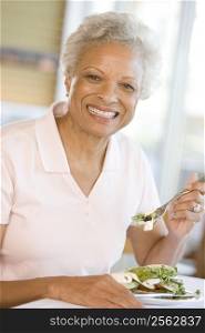 Woman Enjoying Salad