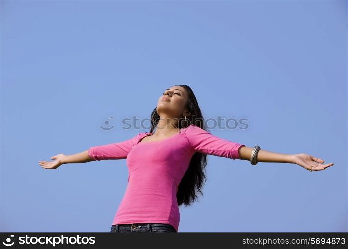 Woman enjoying the outdoors