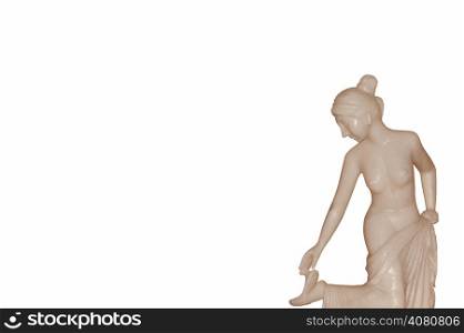 Woman figurines on a white background.