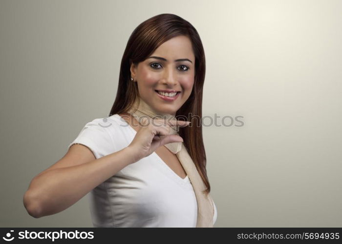 Woman gesturing