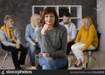 woman group therapy