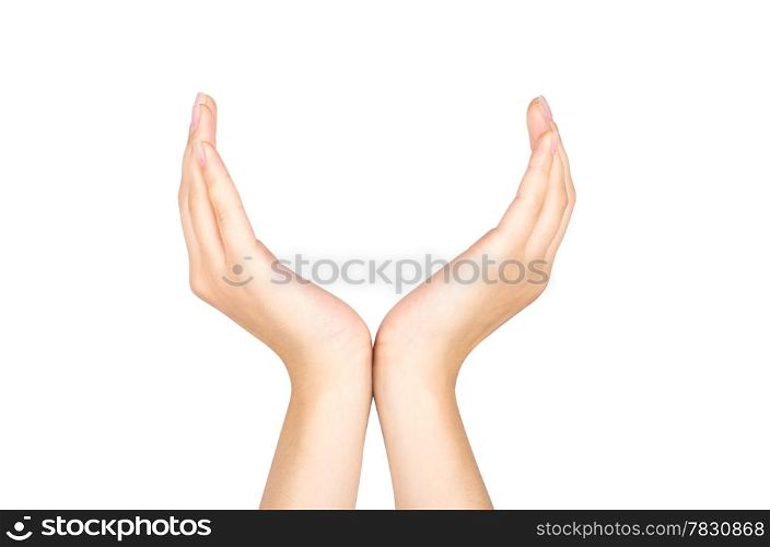 Woman hands as if holding something
