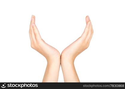 Woman hands as if holding something