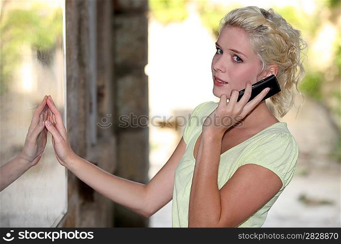 woman having a call