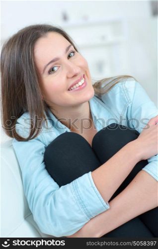 Woman having a relaxing time on the sofa