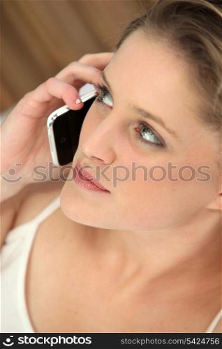 Woman having phone call