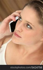 Woman having phone call