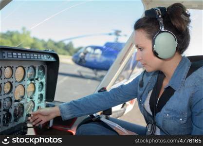 woman helicopter pilot