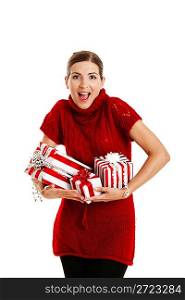 Woman holding a gift