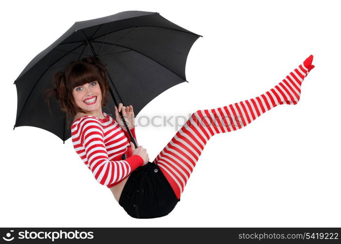 Woman holding an umbrella