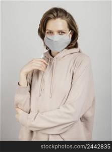 woman hoodie with mask 2