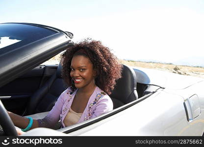 Woman in a Convertible