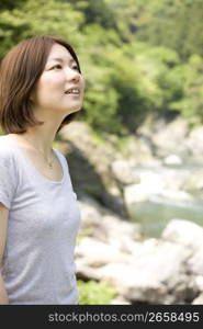 woman in a park