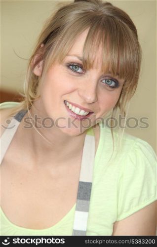 Woman in an apron