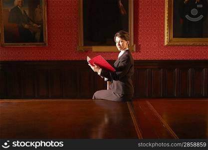 Woman in Elegant Conference Room
