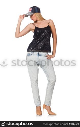 Woman in fashion clothing concept