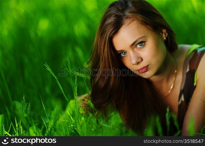 Woman in grass