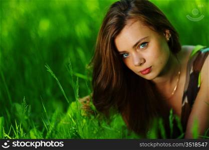 Woman in grass