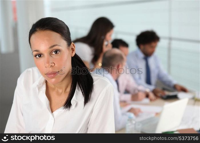 woman in her office