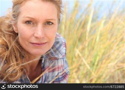 Woman in long grass
