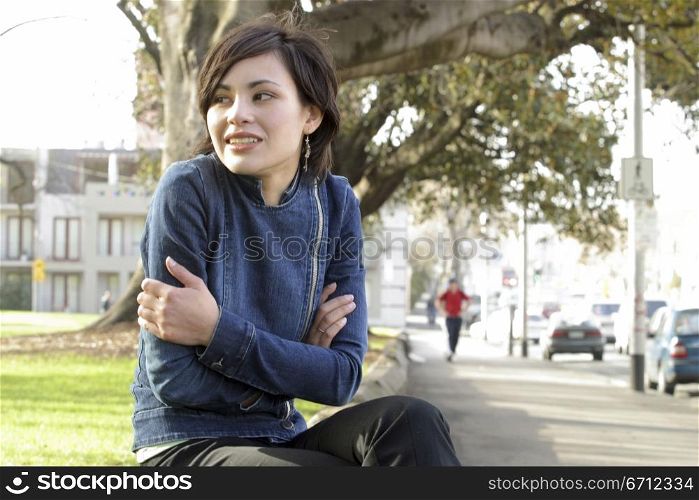 Woman in park