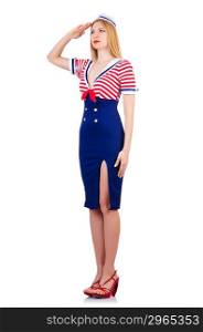 Woman in sailor costume - marine concept