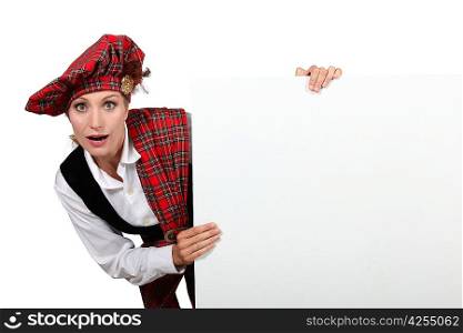 woman in scottish costume