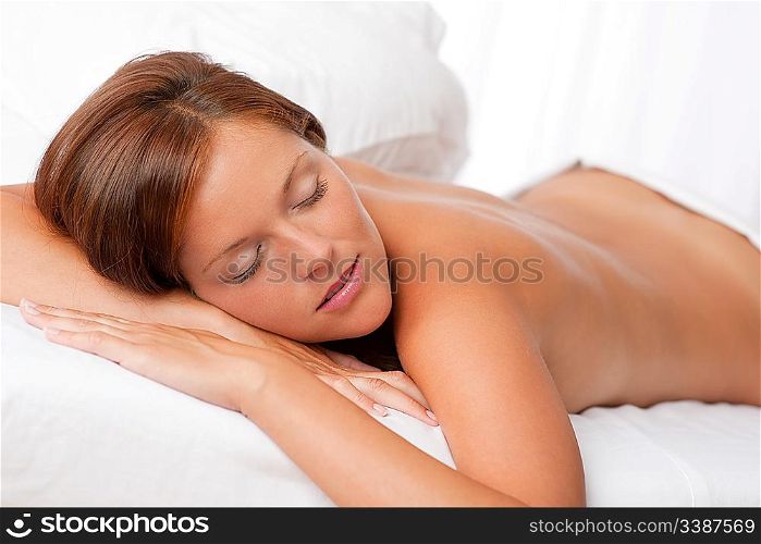 Woman in spa treatment, shallow DOF