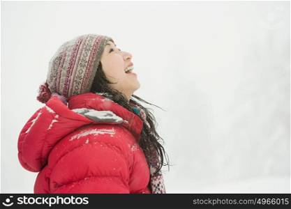 Woman in the snow