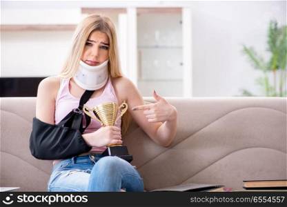 Woman injured during sport game
