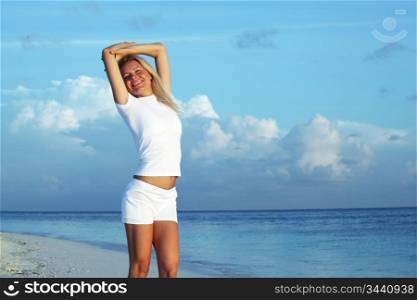 woman ion sea beach