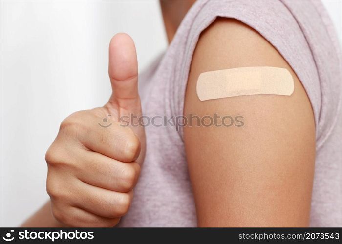 woman is receiving getting vaccinated immunity,It had no effect on her body.
