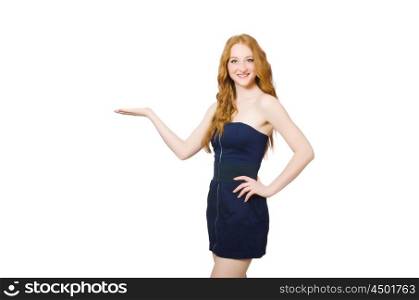 Woman isolated on the white background
