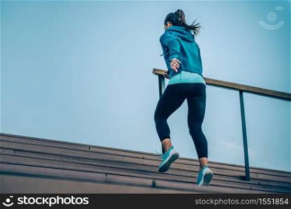 Woman jogging outdoors