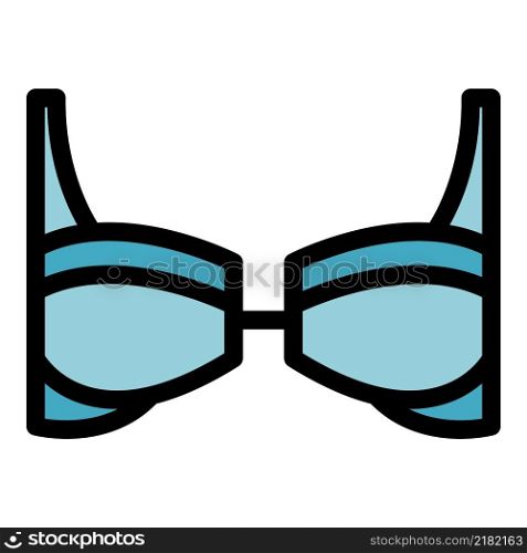 Woman lingerie icon. Outline woman lingerie vector icon color flat isolated. Woman lingerie icon color outline vector