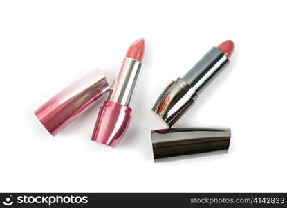 woman lipsticks isolated on a white background