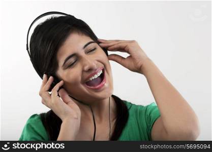 Woman listening to music
