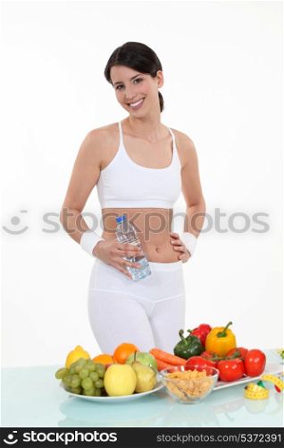 Woman living a healthy lifestyle