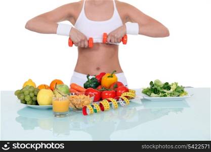 Woman living a healthy lifestyle