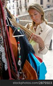 Woman Looking at Goods