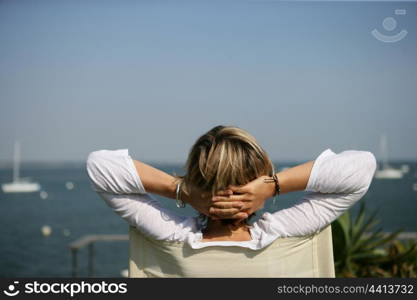 Woman looking at the sea