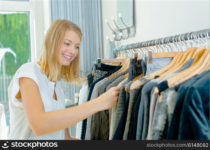 Woman looking to buy some new clothes