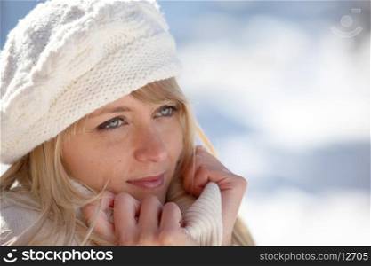 Woman looking very cold