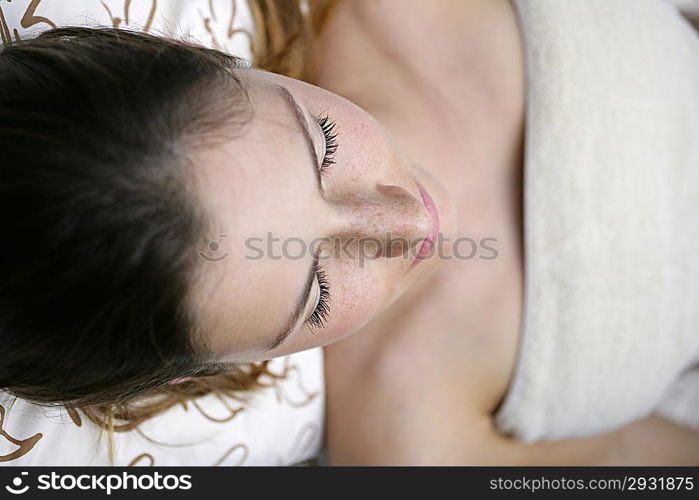 Woman lying down