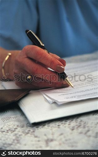 woman making notes