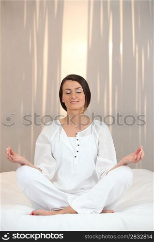 woman meditating
