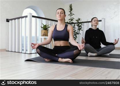 woman meditating indoor 8