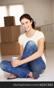 Woman moving into new home