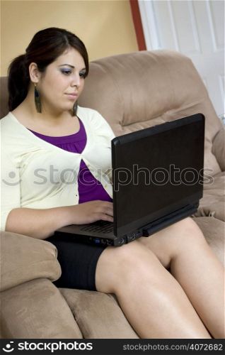 Woman on a laptop
